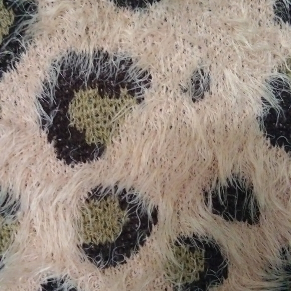 Fluffy Soft Animal Print Sweater - Picture 2 of 3